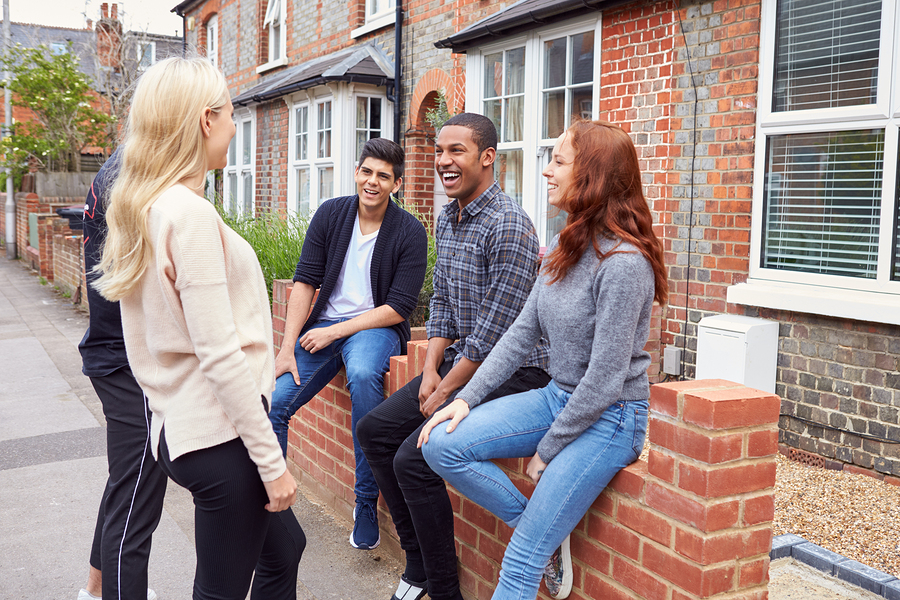 Group of college students