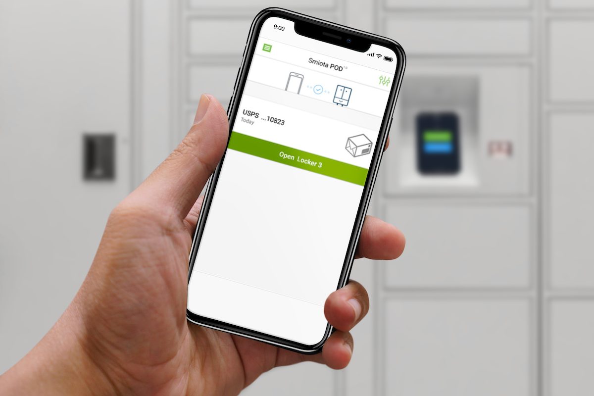 Smiota smart locker deployed in a modern facility