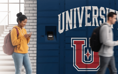 Smart locker at university for student package pickup