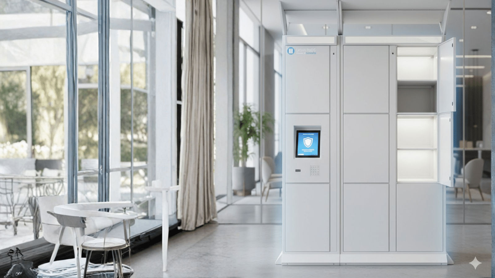 Antimicrobial smart locker surfaces